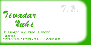 tivadar muhi business card